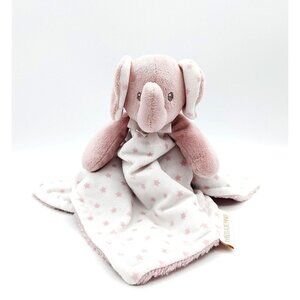 Blankets and Beyond Elephant Pink white Baby Security Blanket Lovey Plush Stars